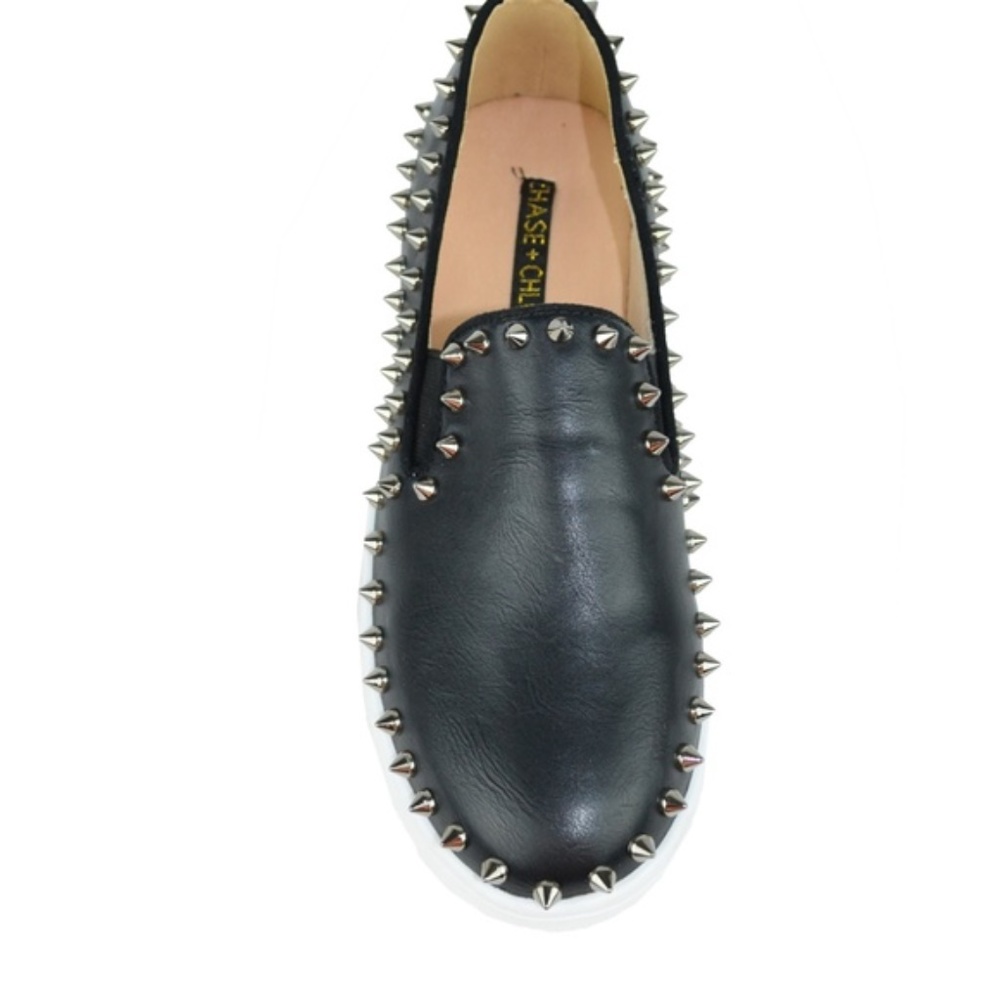 NEW Chase & Chloe Rockstud Slip On Sneaker - Picture 4 of 5